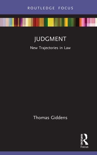 Judgment New Trajectories in Law — Thomas Giddens