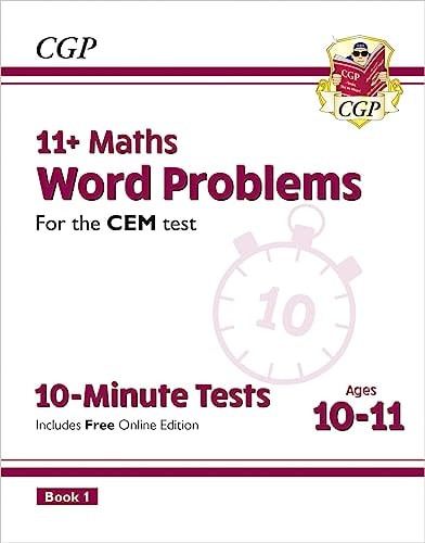 11+ CEM 10-Minute Tests: Maths Word Problems – Ages 10-11 Book 1 (with Online Edition): for the 2022 Tests — CGP Books