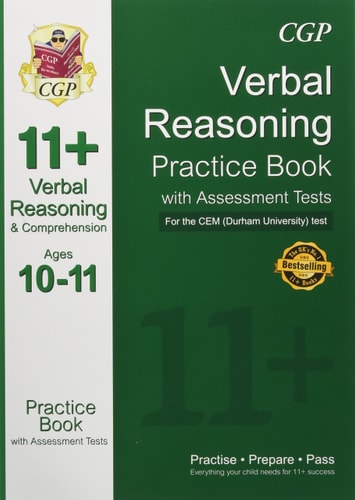 11+ Verbal Reasoning Practice Book with Assessment Tests (ages 10-11) for T — Cgp Books
