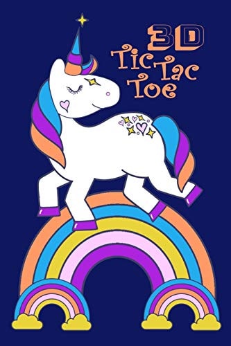 3D Tic Tac Toe Cute Unicorn And Rainbows Travel Size Strategic Activity Game Book For Short Or Long Road Trips. For Adults, and Boys Or Girls Ages 8 and Up — Krause Korner