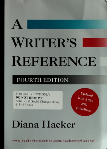 A Writer’s Reference — Diana Hacker