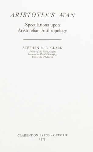 Aristotle: Man Cas: C C — Stephen R. Clark