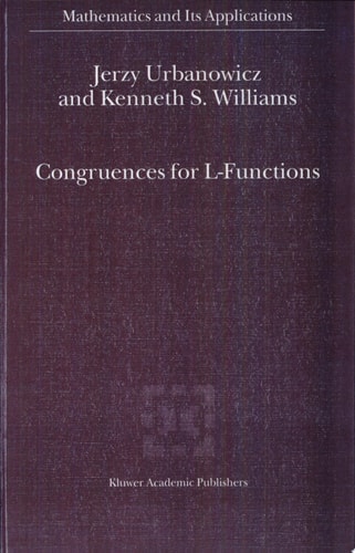 Congruences for L-Functions — J. Urbanowicz