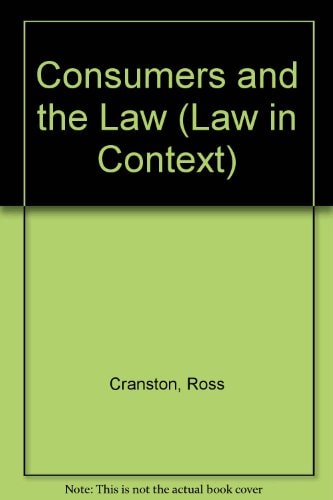 Consumers and the Law — Ross Cranston