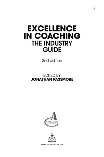 Excellence in Coaching The Industry Guide — Jonathan Passmore