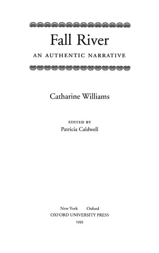 Fall River An Authentic Narrative — Catherine Read Williams