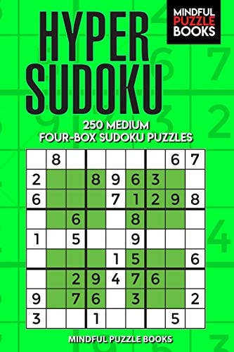 Hyper Sudoku 250 Medium Four-Box Sudoku Puzzles — Mindful Puzzle Books