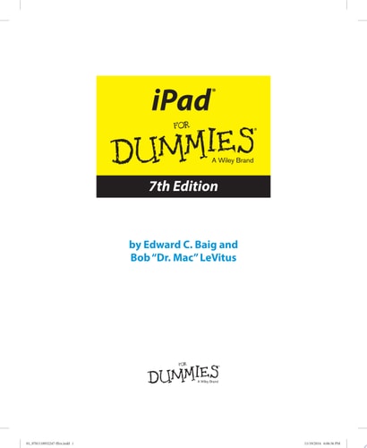 IPad For Dummies — Edward C. Baig