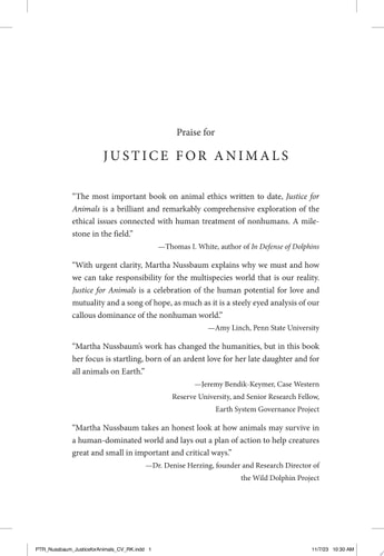 Justice for Animals Our Collective Responsibility — Martha C. Nussbaum