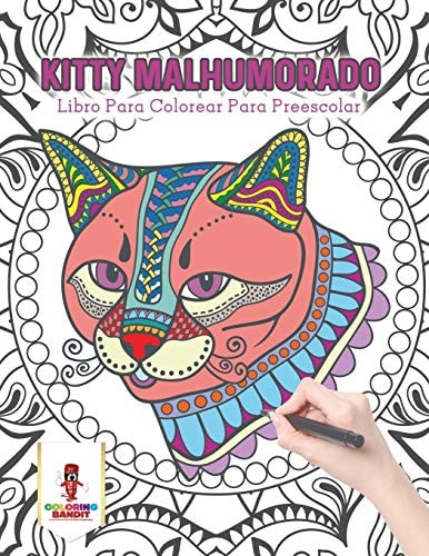 Kitty Malhumorado Libro Para Colorear Para Preescolar — Coloring Bandit