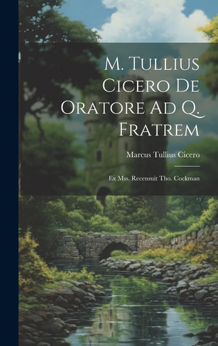 M. Tullius Cicero De Oratore Ad Q. Fratrem Ex Mss. Recensuit Tho. Cockman — Marcus Tullius Cicero