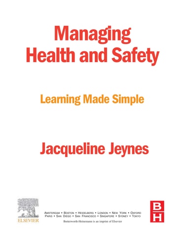 Managing Health and Safety Learning Made Simple — Jacqueline Jeynes