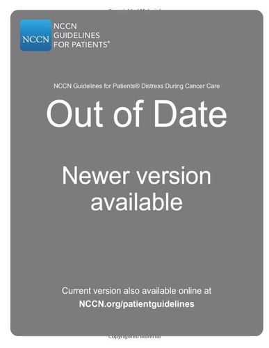 NCCN Guidelines for Patients® Distress During Cancer Care — National Comprehensive Cancer Network® (NCCN®)