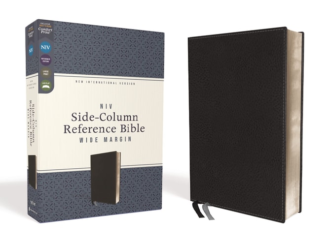 NIV Side-Column Reference Bible, Wide Margin, Leathersoft, Comfort Print [Black] — Zondervan
