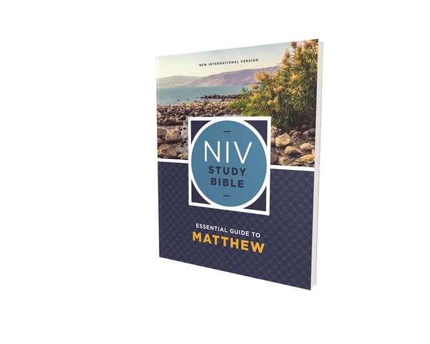 NIV Study Bible Essential Guide to Matthew, Paperback, Red Letter, Comfort Print — Zondervan
