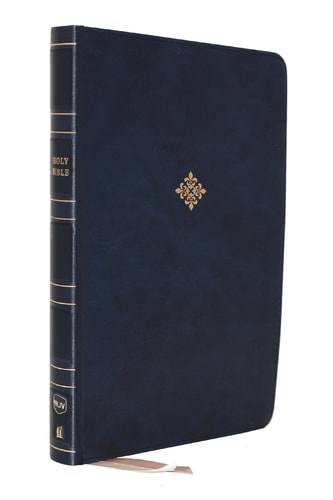 NKJV Thinline Bible, Large Print, Red Letter Edition, Comfort Print Holy Bible [Blue] — Thomas Nelson