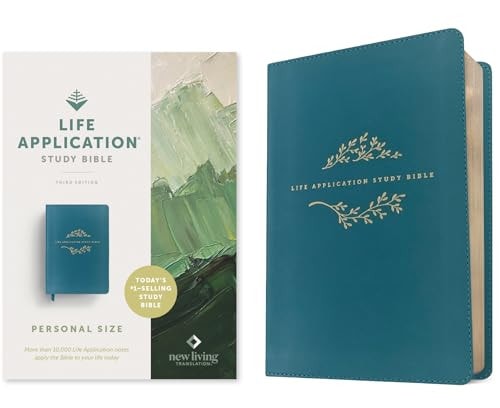 NLT Life Application Study Bible, Third Edition, Personal Size (LeatherLike, Teal Blue, Red Letter) — Tyndale
