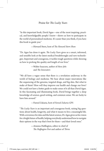 The Lucky Years — David B. Agus
