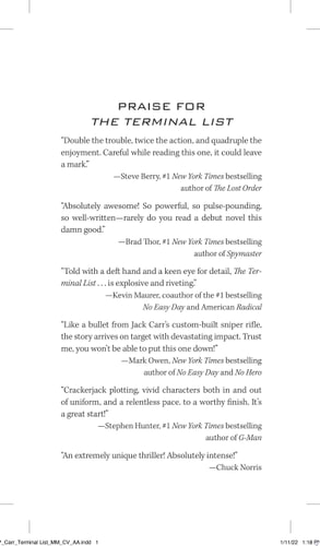 The Terminal List A Thriller — Jack Carr