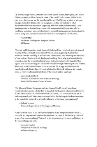 The Vision of Vatican II Its Fundamental Principles — Ormond Rush