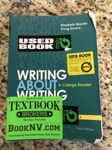 WRITING ABOUT WRITING >INSTRS.ED< — Elizabeth Wardle and Doug Downs