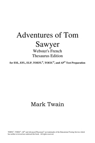 Adventures of Tom Sawyer — Mark Twain