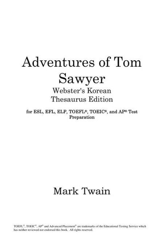 Adventures of Tom Sawyer — Mark Twain