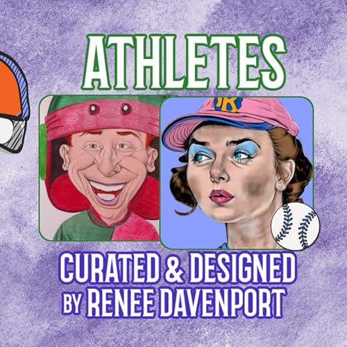 Athletes Grayscale Adult Coloring Book — Davenport, Renee