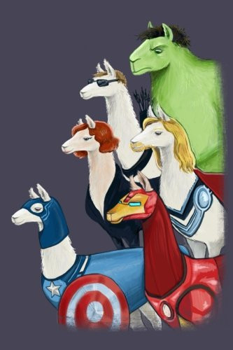 Avengers Llama Notebook Softcover 6 by 9 140 Page Avenger Journal — Alycia Pace