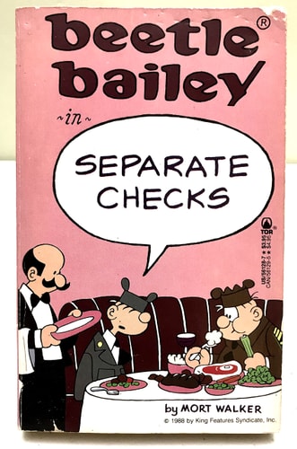 Beetle Bailey in Separate Checks — Mort Walker