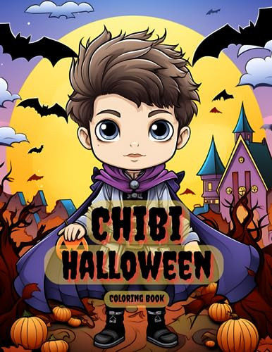 Chibi Halloween Coloring Book Enter a World of Adorable Kawaii Halloween Characters: Pirates, Vampires, Zombies, Superheroes, Witches, and Much More to Color! — Nerd Designs Press