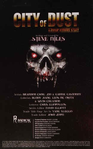 City of Dust A Philip Khrome Story — Steve Niles