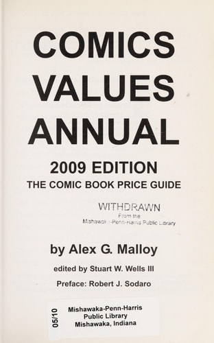 Comics Values Annual 2009 — Alex G. Malloy