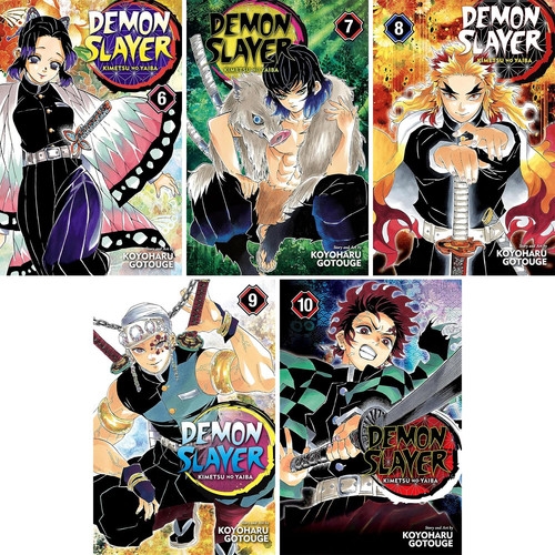 Demon Slayer: Kimetsu no Yaiba. Set of 5 Books. Vol. 6-10 — Koyoharu Gotouge