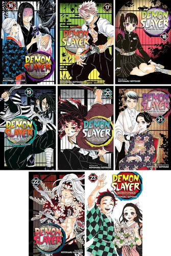 Demon Slayer: Kimetsu no Yaiba. Set of 8 Books. Vol. 16-23 — Koyoharu Gotouge
