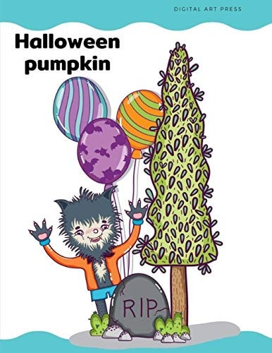 Halloween Pumpkin Coloring Pages for Children, Kids, Trick Or Treat Design Painting to Create Imaginary with Ghosts — Digital Art Press