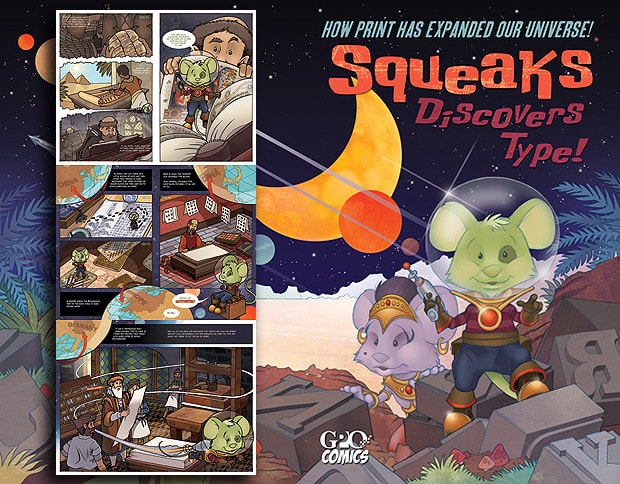 How Print Has Expanded Our Universe!: Squeaks Discovers Type! (Comic Book): Squeaks Discovers Type! — Cameron, James T