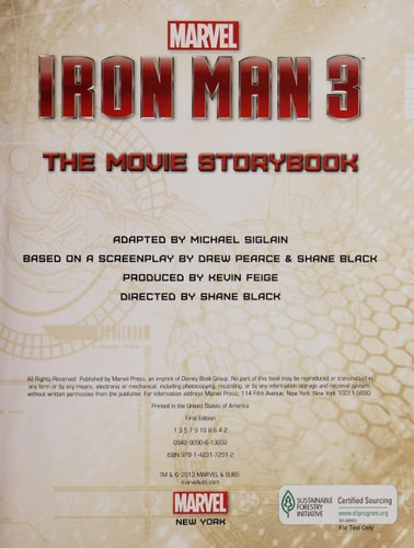 Iron Man 3 Movie Storybook — Disney Book Group