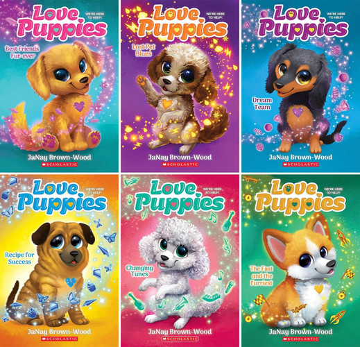 Love Puppies Series 6 Books Set by JaNay Brown-Wood – Best Friends Furever, Lost Pet Blues, Dream Team, Recipe for Success, Changing Tunes, and The Fast and the Furriest — JaNay Brown-Wood