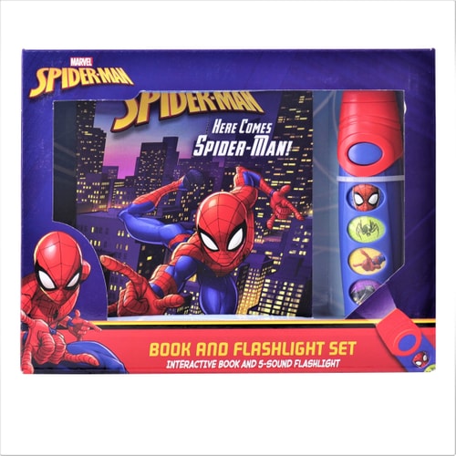 Marvel Spider-Man: Here Comes Spider-Man!: Book and Flashlight Set — Pi Kids
