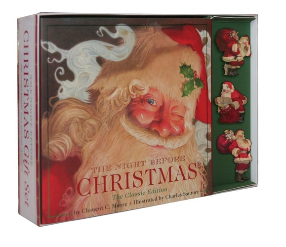 Night Before Christmas Gift Set The Classic Edition with keepsake ornaments — Clement Clarke Moore