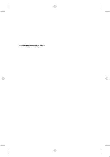 Panel Data Econometrics with R — Yves Croissant