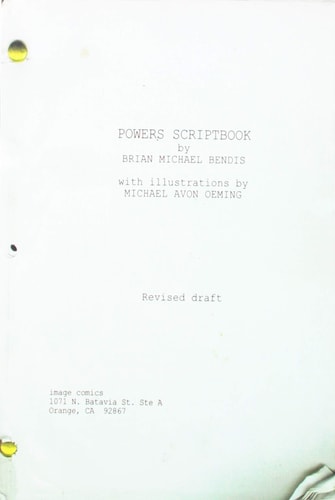 Powers Scriptbook — Bendis, Brian Michael