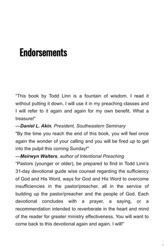 Preacher Points 31-Day Devotional For Pastors — Todd Linn