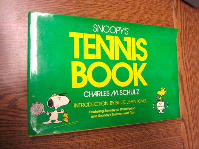 Snoopy’s Tennis Book Featuring Snoopy at Wimbledon and Snoopy’s Tournament Tips — Charles Monroe Schulz