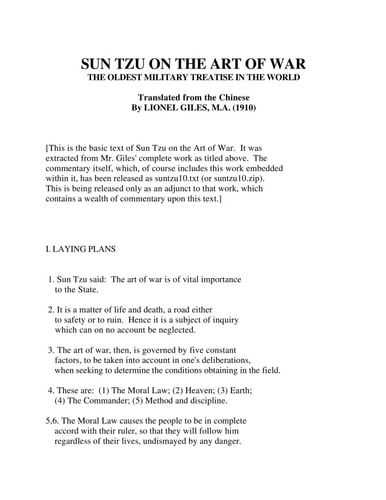 The Art of War — Sun-tzu
