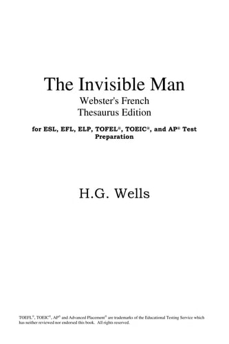 The invisible man — H. G. Wells