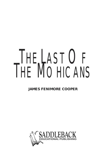 The Last of the Mohicans — James Fenimore Cooper