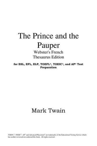 The prince and the pauper — Mark Twain