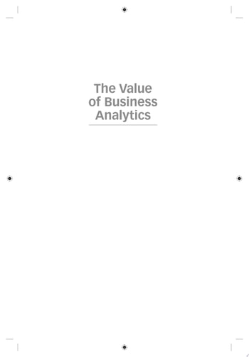 The Value of Business Analytics Identifying the Path to Profitability — Evan Stubbs